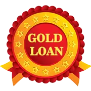 paykosh gold loan- golden and red ribbon with gold loan text in the middle